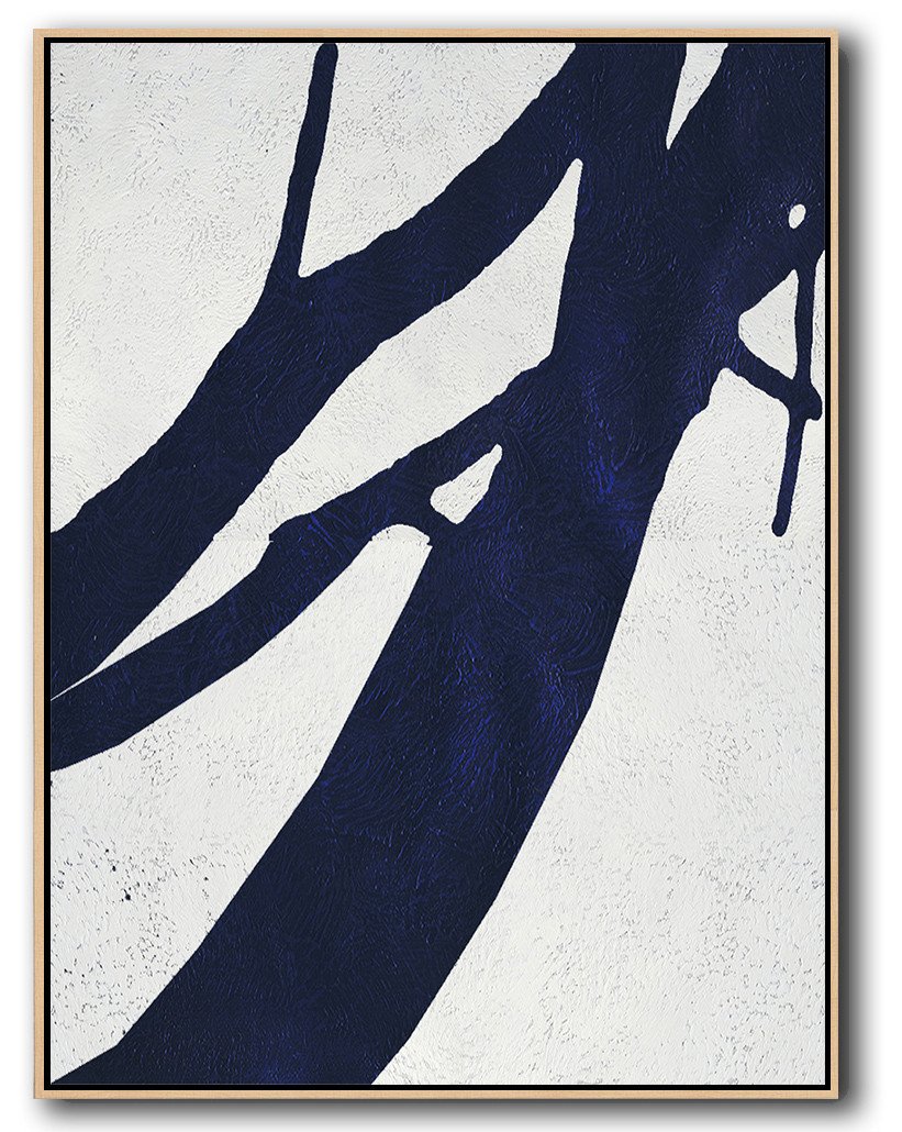 Big Art Canvas,Navy Blue Abstract Painting Online,Canvas Wall Paintings